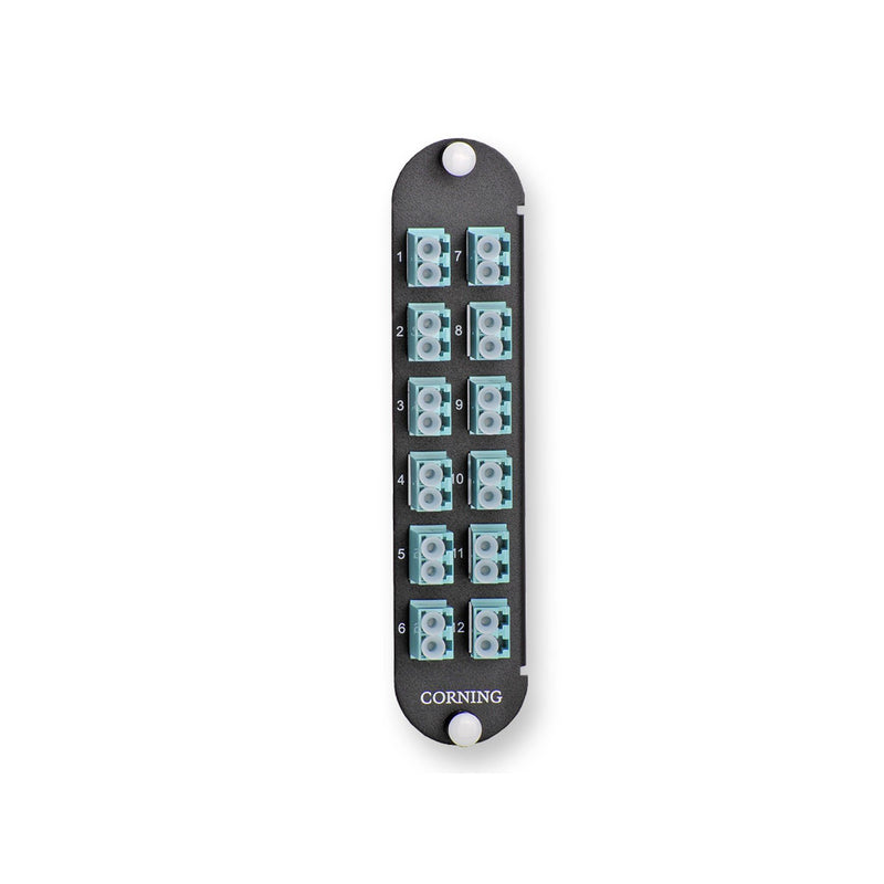 Corning - Moduleinsatz für Patchpanel LWL CCH Verteilerp. 24 Faser CCHE-CP24-E4 m.12 LC Dx AQU Kuppl