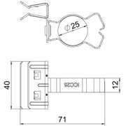 OBO Bettermann - Befestigungsklammer Trägerklammer SCHPC 4-10 D25 m.Rohraufna. 20-25mm − 50 Stück