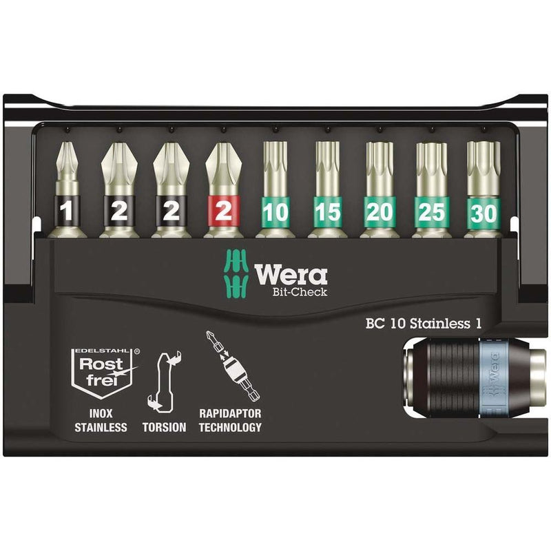 Wera - Bit-Set Bit-Sortiment 071110 Edelstahl, 10-tlg