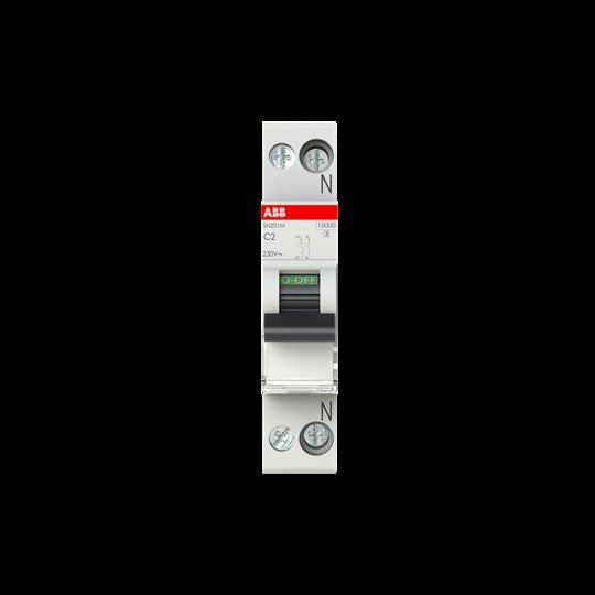 ABB Stotz S&J - Leitungsschutzschalter Sicherungsautomat SN201 M-C2 10kA 2 A 1P+N