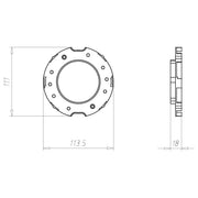 Kaiser - Zubehör/Ersatzteile für Leuchteneinbaugehäuse Frontring 9300-41 DA=68mm