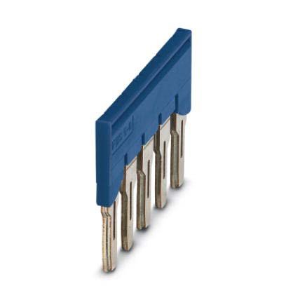 Phoenix Contact - Querverbinder/Brücker für Reihenklemme Steckbrücke FBS 5-8 BU 5-polig, blau − 10 Stück