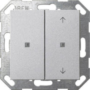 Gira - Bussystem-Tastwippe KNX Taster Wippe 2f Alu 517526 unbedruckt/Pfeile