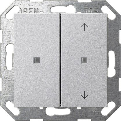 Gira - Bussystem-Tastwippe KNX Taster Wippe 2f Alu 517526 unbedruckt/Pfeile