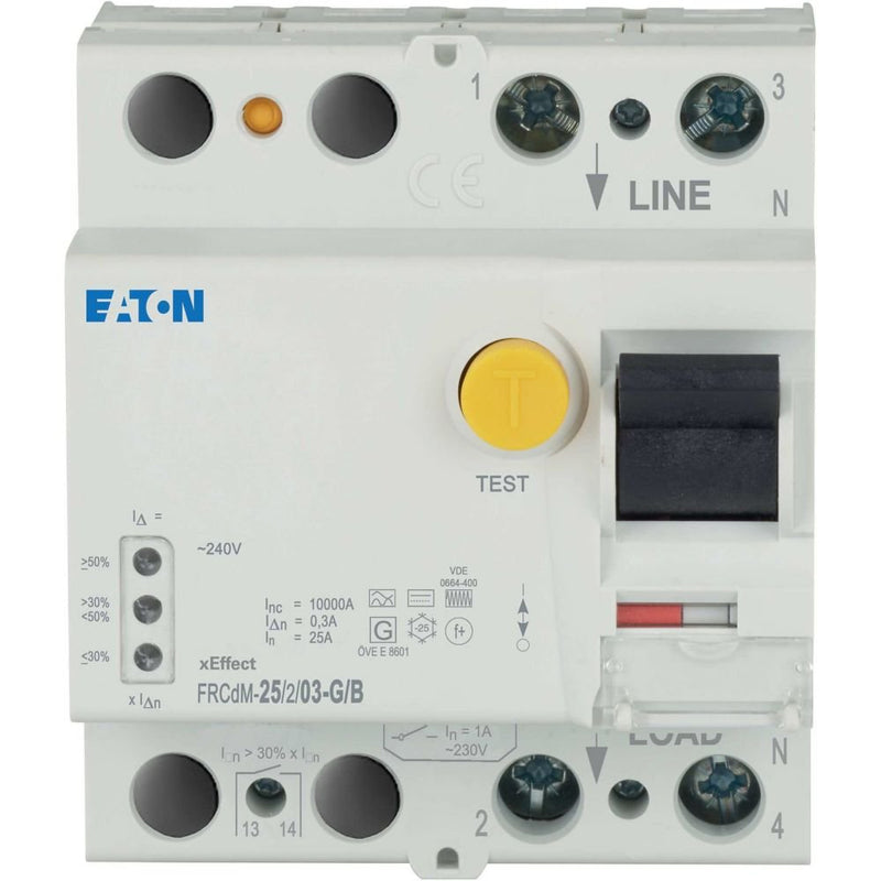 Eaton - Fehlerstrom-Schutzschalter Digitaler FI-Schalter FRCdM-25/2/03-G/B 25A,2p,300mA,TypG/B