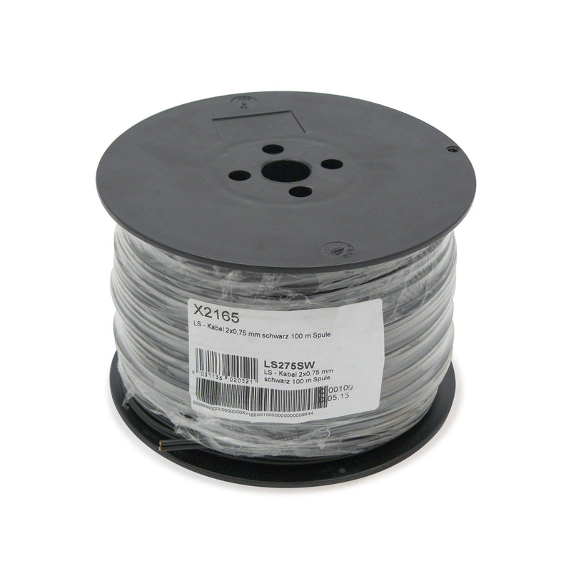 Televes - Lautsprecherleitung LS-Kabel 2x0,75 mm LS275SW 100m Spule,sw − 100 Meter
