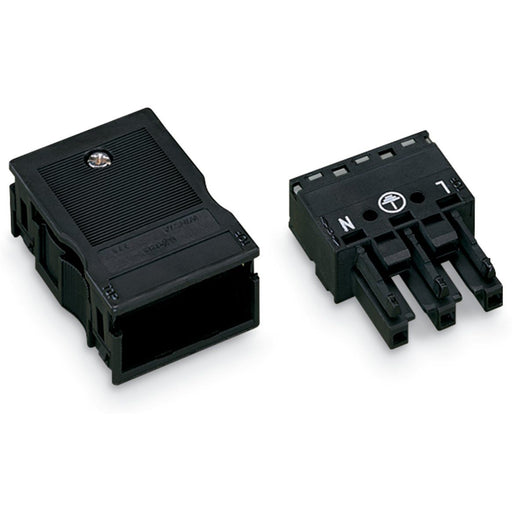 WAGO - Steckverbinder für steckbare Gebäudeinstallation Buchse 770-103 2x0,5-4mmq schwarz