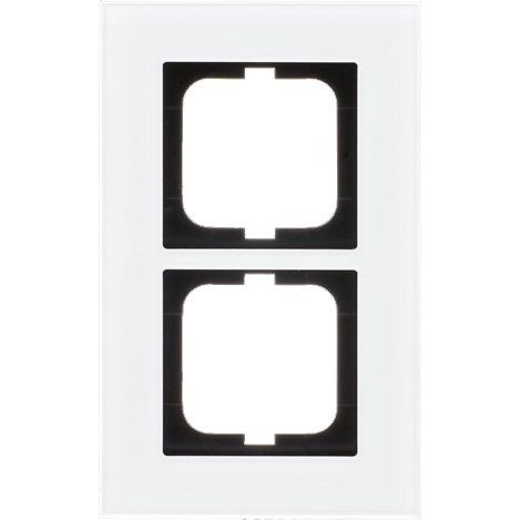 Busch-Jaeger - Abdeckrahmen Rahmen 2-fach 1722-811 weißglas − 1 Stück by Busch-Jaeger
