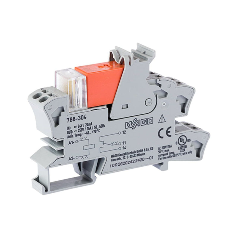 WAGO - Schaltrelais Stecksockel m.Relais 788-304 1W, 24V DC/16A