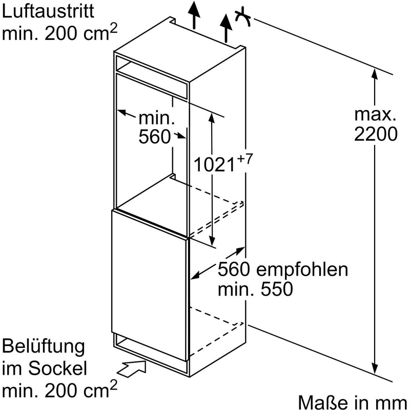 Constructa-Neff - Kühlschrank EB-Kühlgerät KI1312FE0 165l,FreshSafe