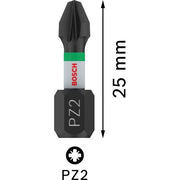 Bosch - Bit PRO Pozidriv Impact Bit, 2608522401 PZ2, 25 mm, 2-tlg