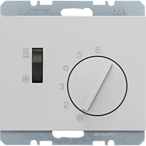 Berker - Raumthermostat Raumtemperaturregler 20297103 K.5, alu mt