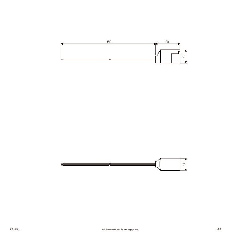 EVN Lichttechnik - Steckverbinder für steckbare Gebäudeinstallation Anschlussleitung SL015ASL 150mm