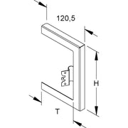 Niedax - Wandanschlussblende für Geräteeinbaukanal GK-Wandabschlussblende GWB 110T100 WA einzügig 151x100mm − 10 Stück