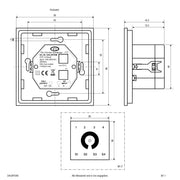 EVN Lichttechnik - Steuergerät für Leuchten DALI Dimmer-Wandpanel DALWPDIM ws