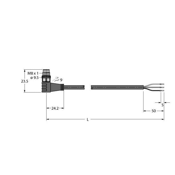 Turck - Konfektioniertes Sensor-Aktor-Kabel Aktuator- u. Sensorleitung PSW3M-10/TEY PVC