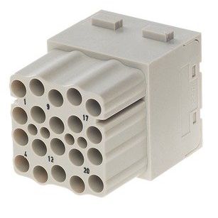 Harting - Kontakteinsatz für Rechtecksteckverbinder Modul f. Buchsenkontakte 09140203101 Han 20 Mod-F