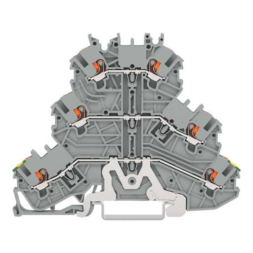 WAGO GmbH & Co. KG - Durchgangs-Reihenklemme Dreistockklemme 2200-3227 Drücker,gr − 40 Stück