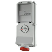 Mennekes - CEE-Steckdose abschaltbar, abgesichert (IEC 60309) Wanddose DUO 7235 63A,5p,6h,400V,IP44