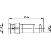 Telegärtner - Pegelsteller BNC-Dämpfungsglied 10 dB 100023620 2W, 3 GHz, (m-f)