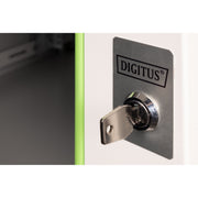 DIGITUS - Netzwerk-/Serverschrank Wandschrank mit Glastür DN-19 09U-6/6 RAL7035 HE 9