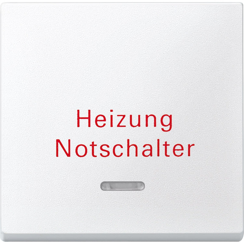 Merten - Abdeckung/Bedienelement für Installationsschalterprogramme Wippe Kontr.Fenster pws 431819 Aufdruck Heizung
