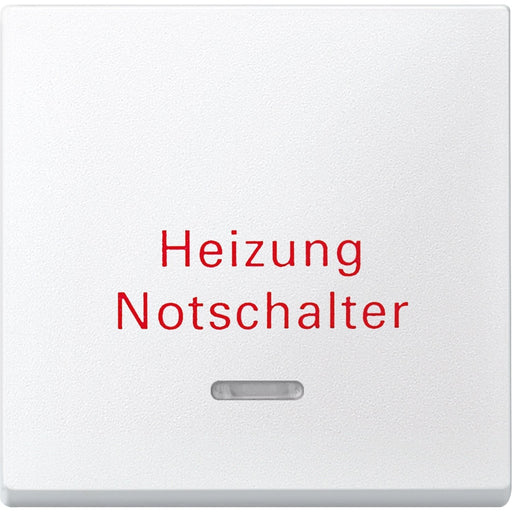 Merten - Abdeckung/Bedienelement für Installationsschalterprogramme Wippe Kontr.Fenster pws 431819 Aufdruck Heizung
