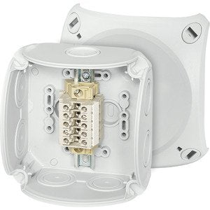 Hensel - Dose, Gehäuse für Montage auf der Wand/Decke Reihenklemmenkasten RK 0405 T 1,5-4qmm, 5 Klemmen − 1 Stück by Hensel

