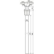 DEHN - Distanzhalter für Blitzschutz Distanzhalter DHZS20D16500GFKPA PA/GFK L=500mm grau