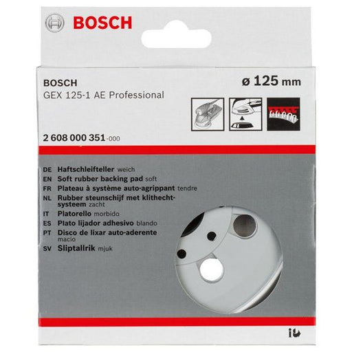 Bosch - Stützteller für Schleifwerkzeug Schleifteller 2608000351 Weich, 125 mm