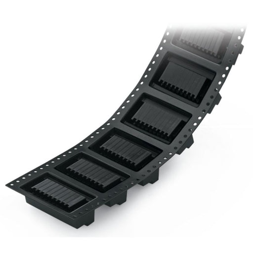 WAGO GmbH & Co. KG - Leiterplattensteckverbinder THR - Stiftleiste 2 - reihig 713 - 14#4055143778893 0,8x0,8,abgew.,sw − 120 Stück