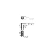 Brumberg Leuchten - Mechanisches Zubehör/Ersatzteile für Leuchten L-Verbinder 53059080 schwarz