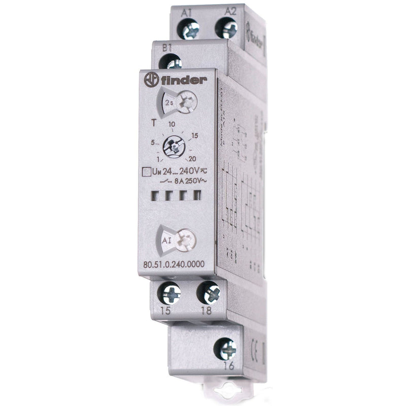 Finder - Zeitrelais Multifunktions-Zeitrelais 80.51.0.240.0000 24-240V AC/DC,1W,8A