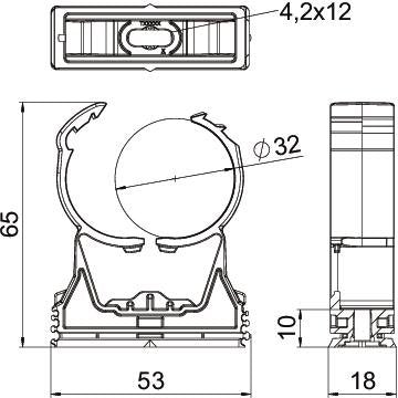 OBO Bettermann - Rohrschelle proQuick-Schelle PQ-32 SWS 31,2-35,8mm signalws − 10 Stück