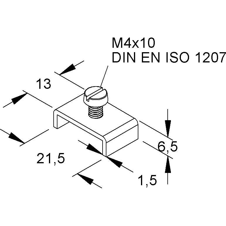 Niedax - Gleitmutter Gleitmuttern GU 304/10 − 50 Stück