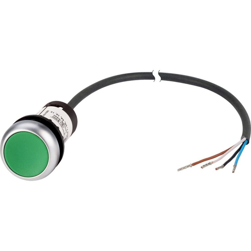 Eaton - Drucktaster, Komplettgerät Drucktaste Classic flach C22-DR-G-K10-P62 rast. 1S 4pol 1m