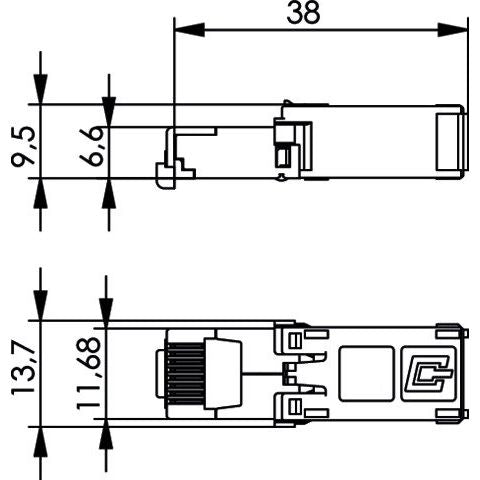 Telegärtner - Modularer Steckverbinder STX RJ45 Steckereinsatz 100007452 AWG24-27 Cat.6