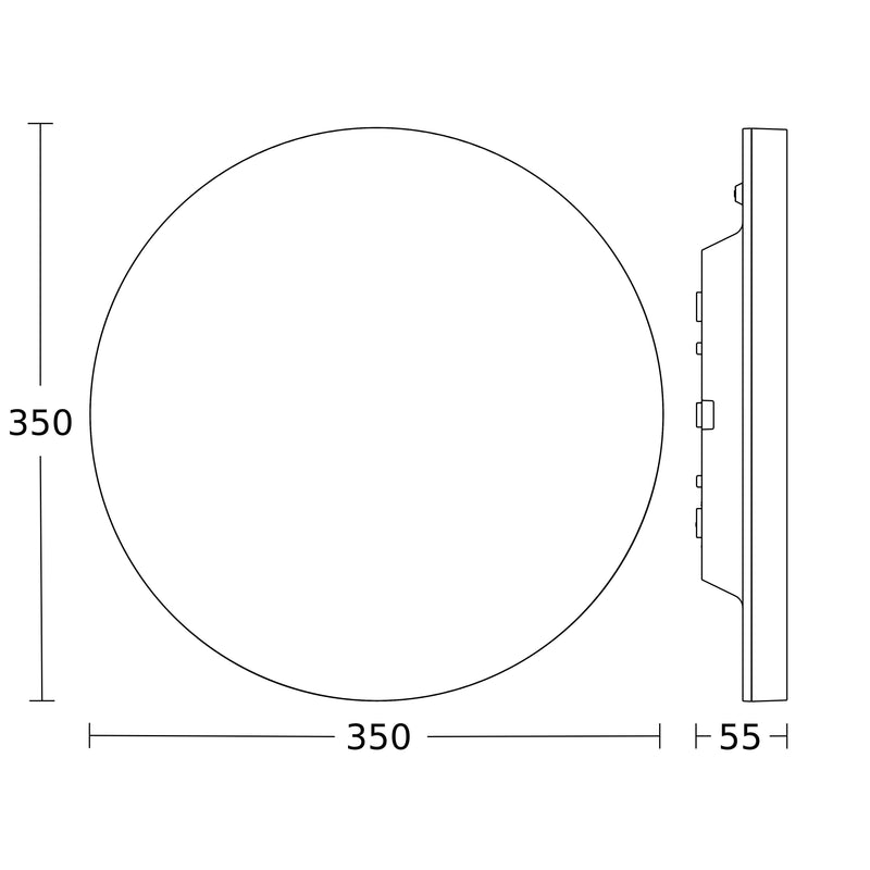 Steinel - Decken-/Wandleuchte Sensor-Innenleuchte R20 plus SC 3000K 350 x 55 mm WS