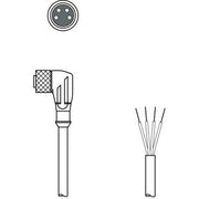 Leuze - Konfektioniertes Sensor-Aktor-Kabel Anschlussleitung KD U-M8-4W-P1-100-DP