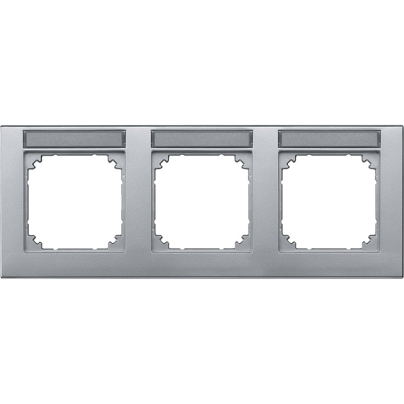 Merten - Abdeckrahmen Rahmen 3f.alu 472360 beschriftbar waage