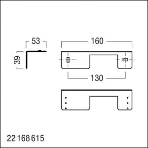 Zumtobel Group - Mechanisches Zubehör/Ersatzteile für Leuchten Anbauwinkel CROSSIGN #22171526