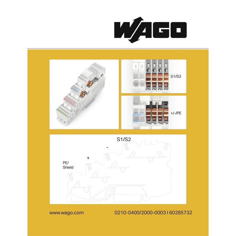 WAGO - Warn-/Hinweisschild Handhabungsaufkleber 210-400/2000-003 − 100 Stück
