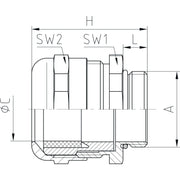 Jacob - Kabelverschraubung MS-Kabelverschraubung 50.616/20 M − 100 Stück