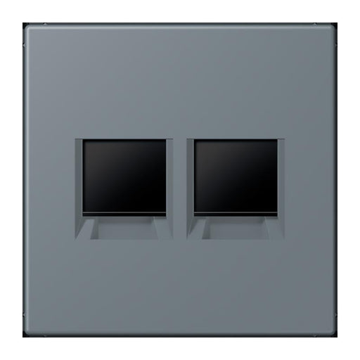 Jung - Einsatz/Abdeckung für Kommunikationstechnik Abdeckung (gerastet) LC 1969-2 WE 251 gris 59 (4320H)