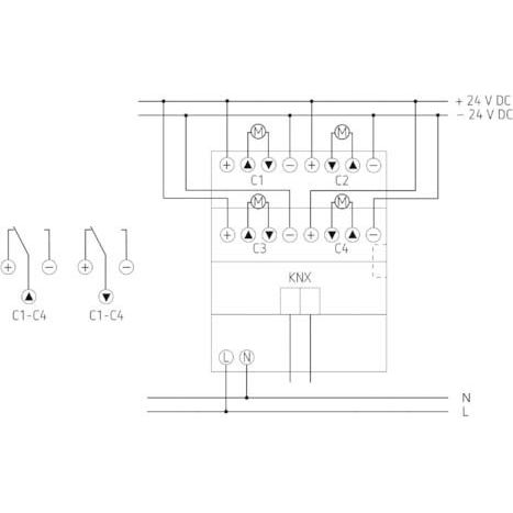 Theben - Bussystem-Jalousieaktor Jalousieaktor JMG 4 T 24V KNX Grundgerät