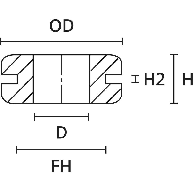 HellermannTyton - Durchführungstülle HV1502-PVC-BK-N1 − 2000 Stück