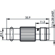 Telegärtner - Koax-Kupplung Adapter BNC-TNC (F-F) 100023635 − 5 Stück