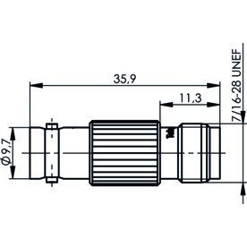 Telegärtner - Koax-Kupplung Adapter BNC-TNC (F-F) 100023635 − 5 Stück