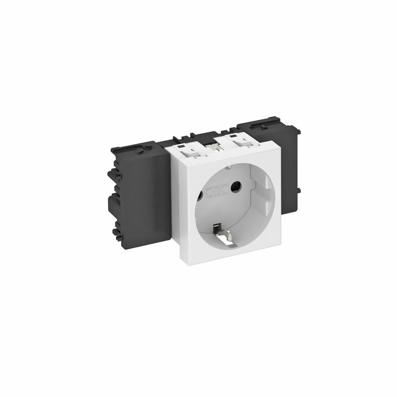 OBO Bettermann - Steckdose 0 Grad, 1-fach STD-D0C RW1 250V,10/16A,Schutzk