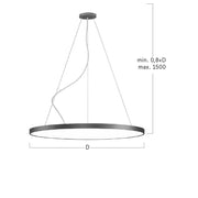 Lightnet - Pendelleuchte LED-Pendelleuchte BG1OSE-840M-D600-U 4000K, silber